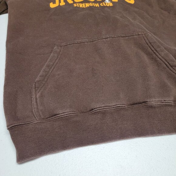 H&M Peanuts Snoopy Hoodie Brown Adult Small Mens Gym Strength Club Weights Gift - Picture 8 of 10